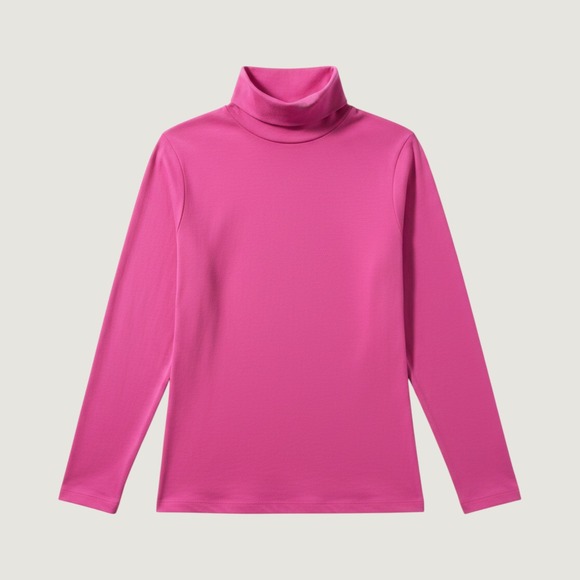 Woolrich Sweaters - Vintage Woolrich Dark Pink Turtleneck Womens L Cotton Layering‎ Cottagecore
